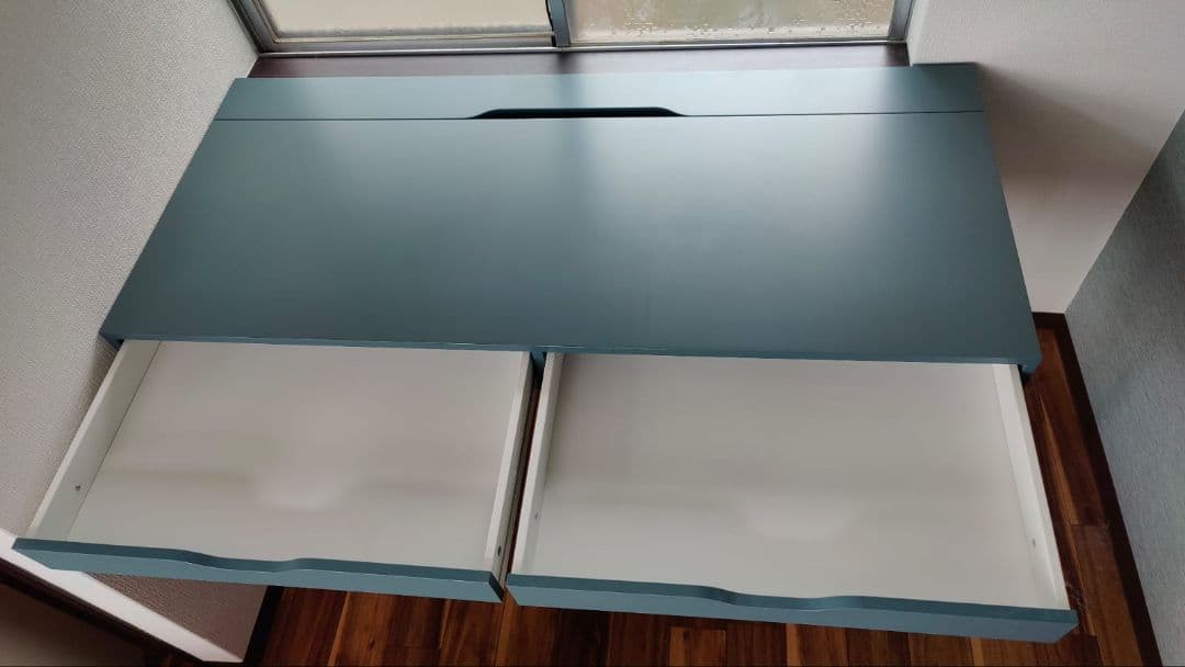 【配送不可、現地引取のみ】IKEA デスク ALEX グレーターコイズ