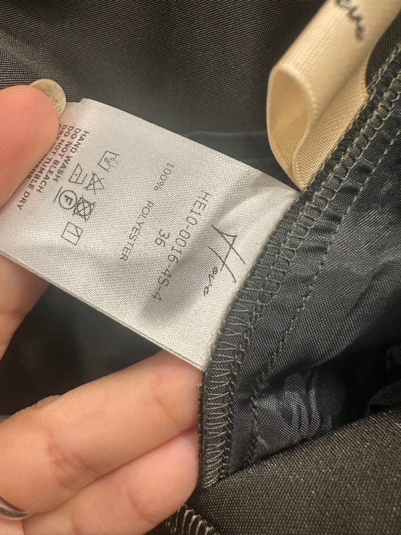 Heve オリーブグリーン ガウチョパンツ タック入り