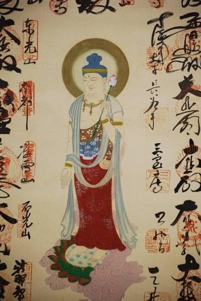 真作/西国三十三ヶ所霊場（箇所）/桐共箱付/布袋屋掛軸HC-163