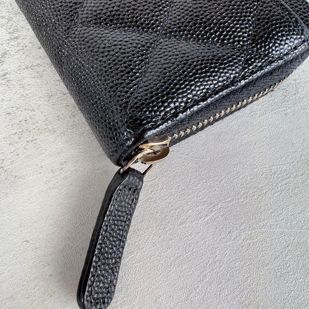 CHANEL キャビアスキン　トランプ　マトラッセ　ケース　カードケース