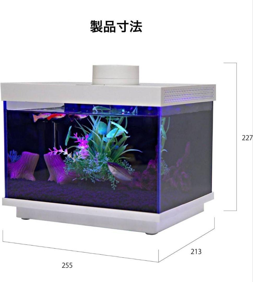 FiSH-α2 6.9L ホワイト　オールインワン水槽　ガラス水槽　スマホ連携