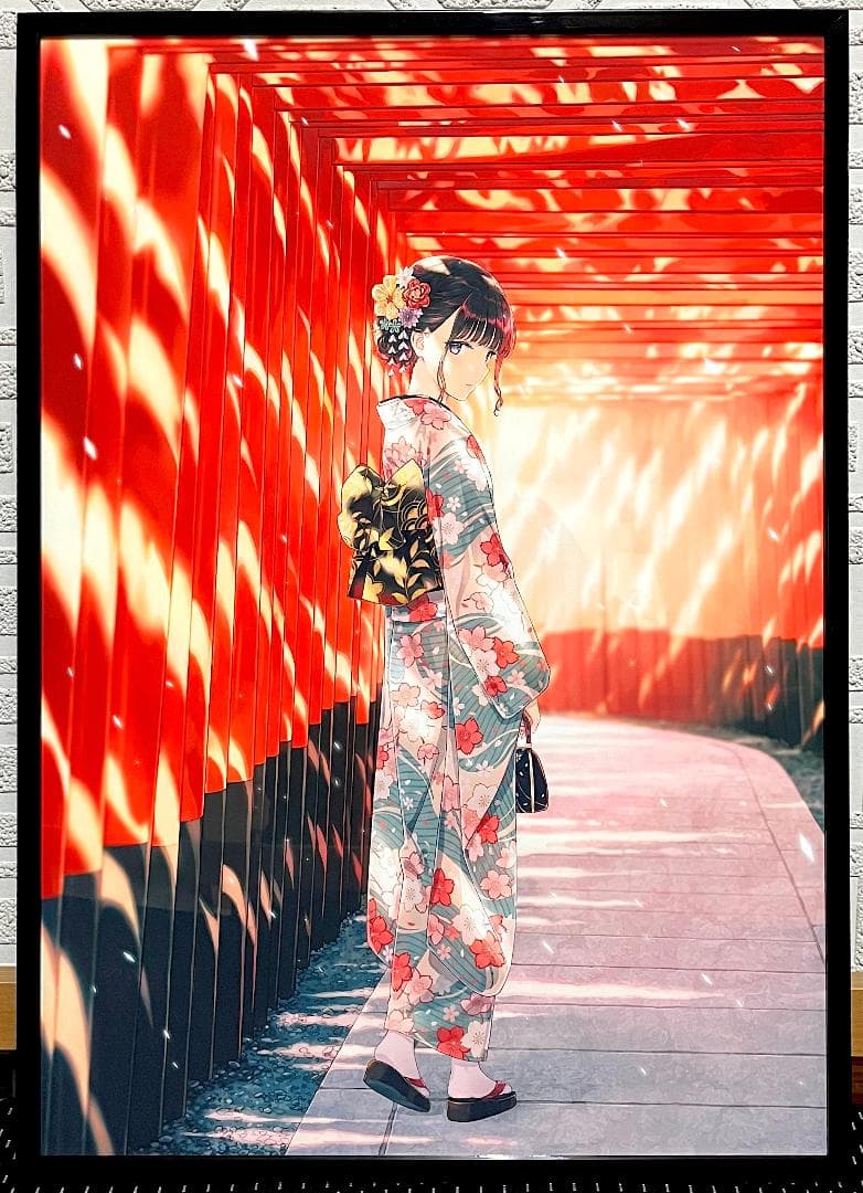 超美品【 Hiten 】『緋色の心』複製原画 新品額装