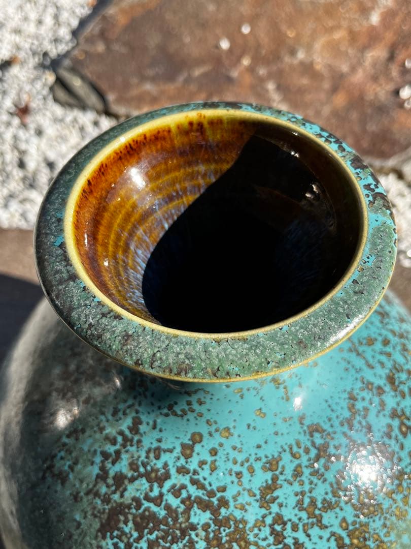 福岡県うきは　一の瀬焼　壺　アンティーク