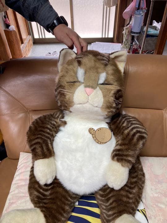 ジョリーマンマ　オリエンタルトーイ特大眠り猫ぬいぐるみタグ有り