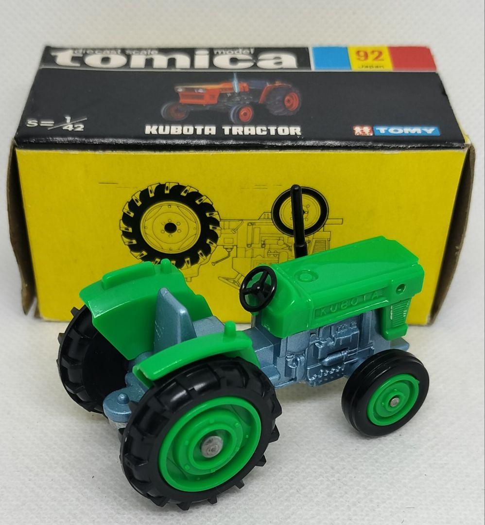 《黒箱トミカ92-1-9》クボタトラクター【北米輸出用】レア未使用美品箱フタ痛み
