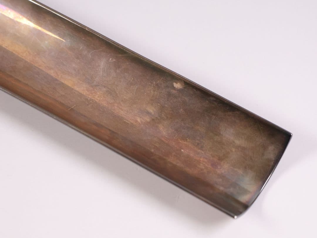 【MB20】煎茶道具 杉本儀助(作) 素銅内銀張 高肉象嵌 仔犬 茶合 金工