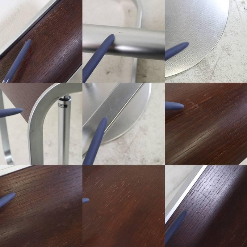 はなこ様6の4ラパルマ レム ハイスツール 板座 オーク突板 ブラウン 昇降回転