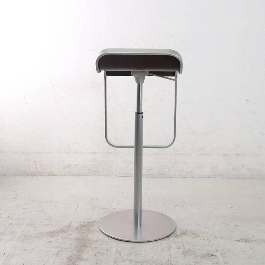 はなこ様6の4ラパルマ レム ハイスツール 板座 オーク突板 ブラウン 昇降回転