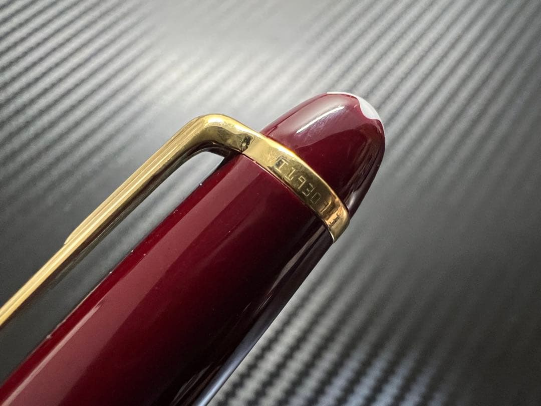 極美品 モンブラン 万年筆 144 ボルドー中白 F