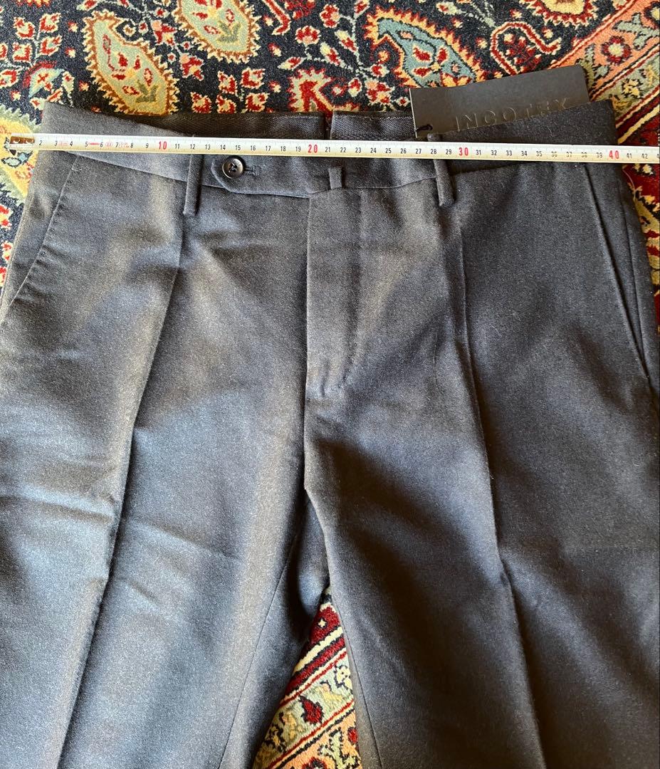 新品未使用/INCOTEX/起毛スラックス/インコテックス/ネイビー46