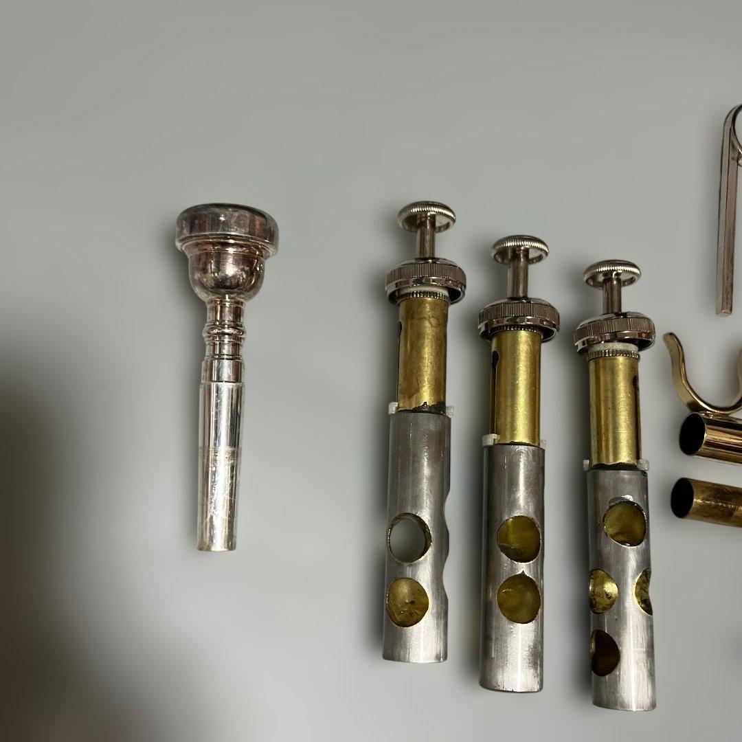 トランペット　本体　付属品　ケース　セット　ミュート付き　模様入り