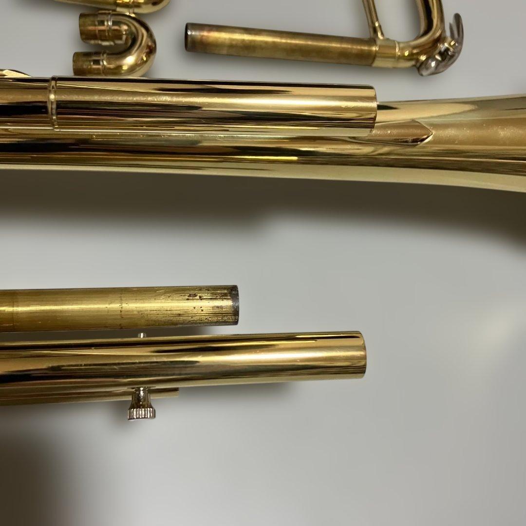 トランペット　本体　付属品　ケース　セット　ミュート付き　模様入り