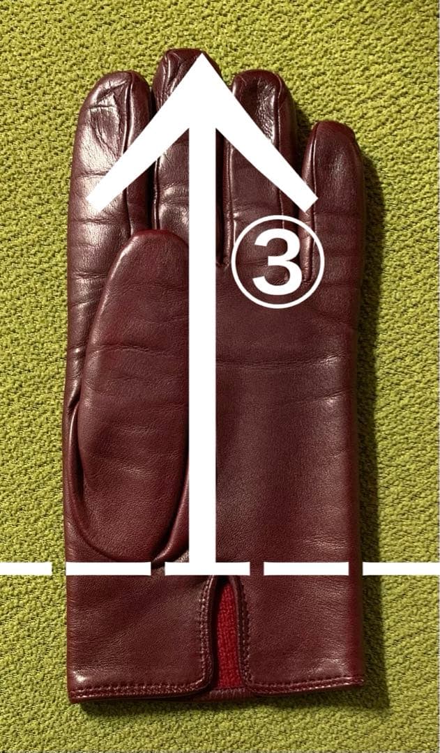 美品❗️MEROLAメローラ 本革手袋 希少6.5 バーガンディー イタリア