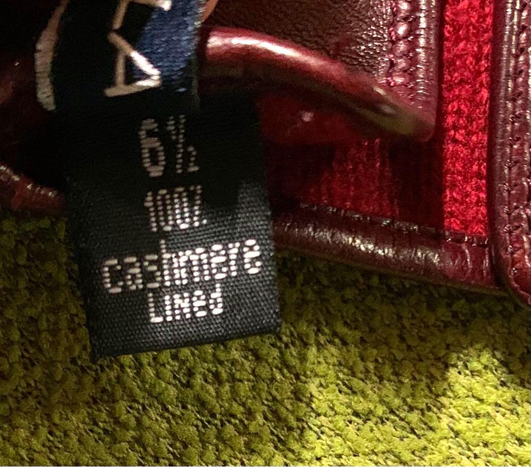 美品❗️MEROLAメローラ 本革手袋 希少6.5 バーガンディー イタリア