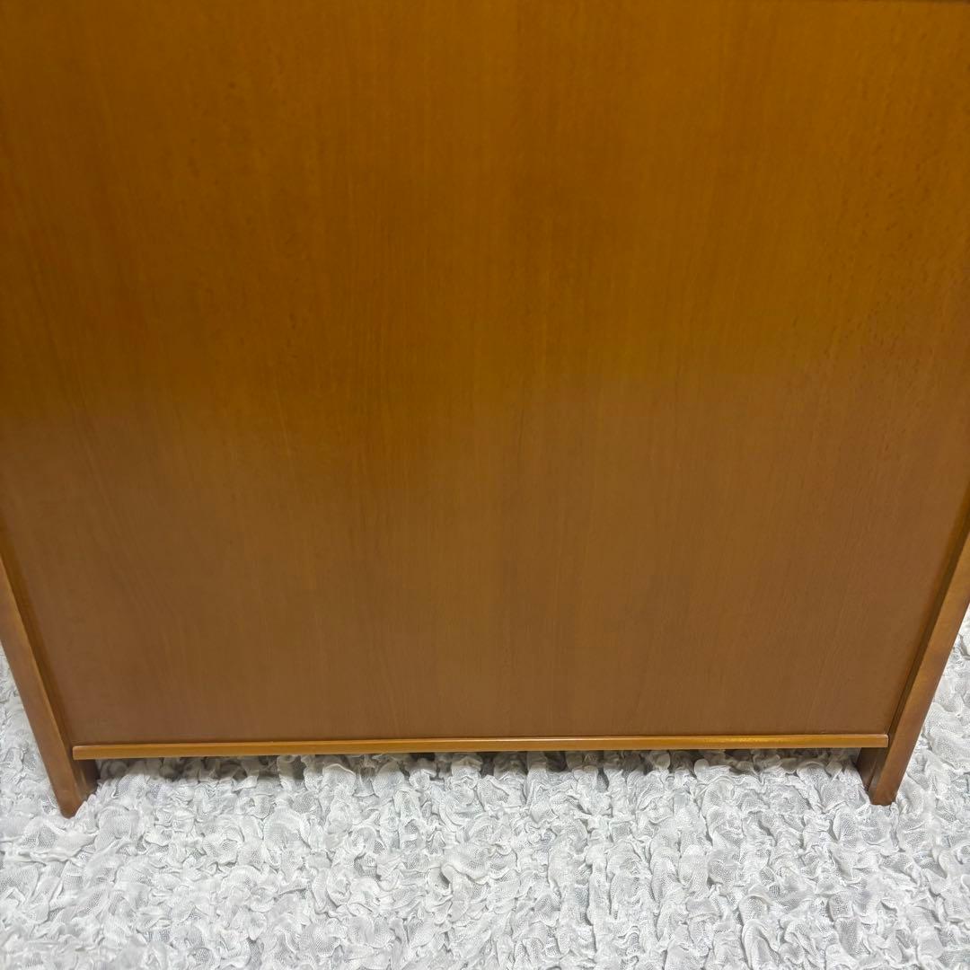 希少　オールドカリモク　ラタン　電話台　FAX台　キャビネット