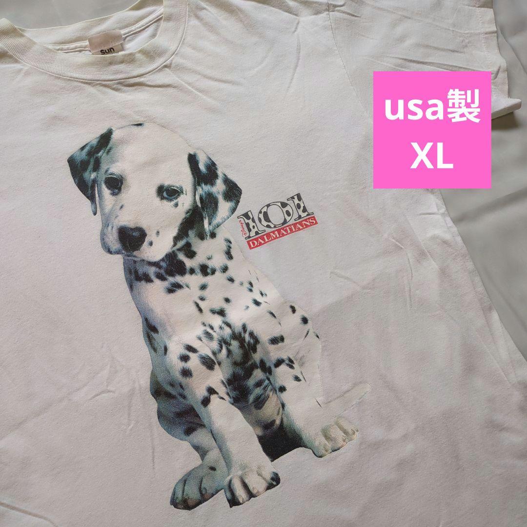 【usa製 XL】Disney 101匹ワンちゃん ダルメシアン 大判 tシャツ