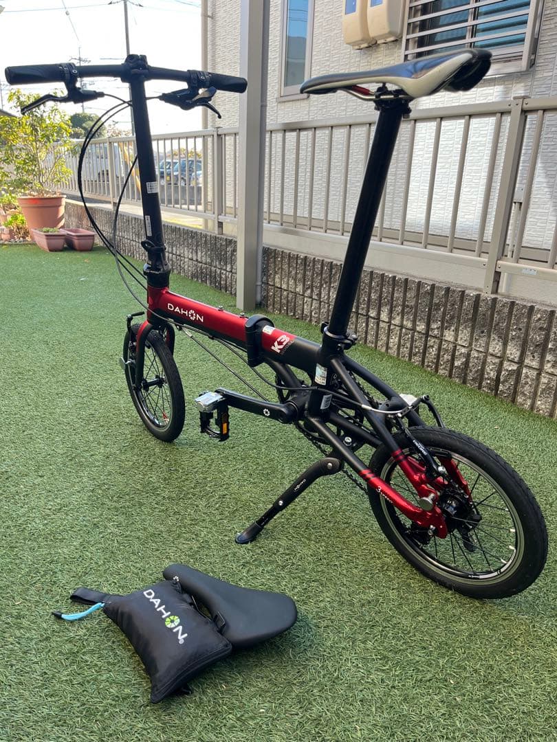 DAHON K3 折りたたみ自転車 赤・黒
