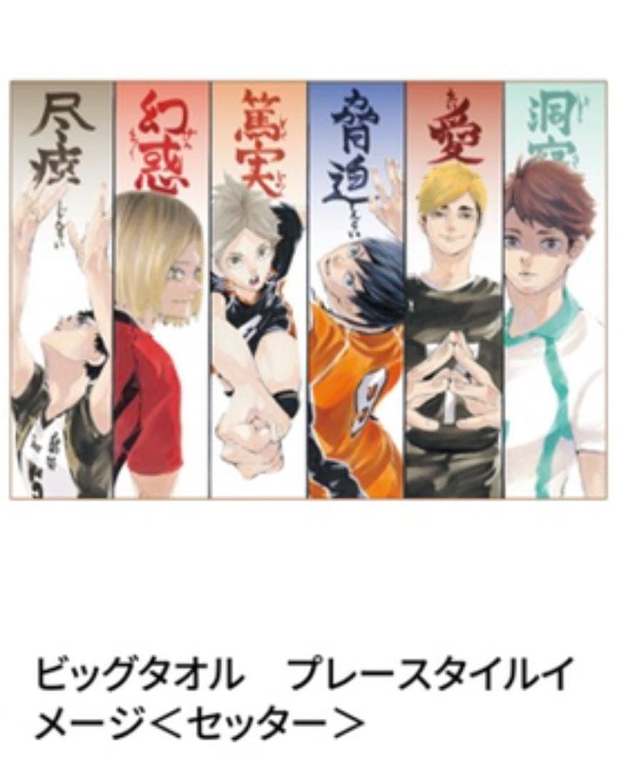 ハイキュー展　ビックタオル　セッター