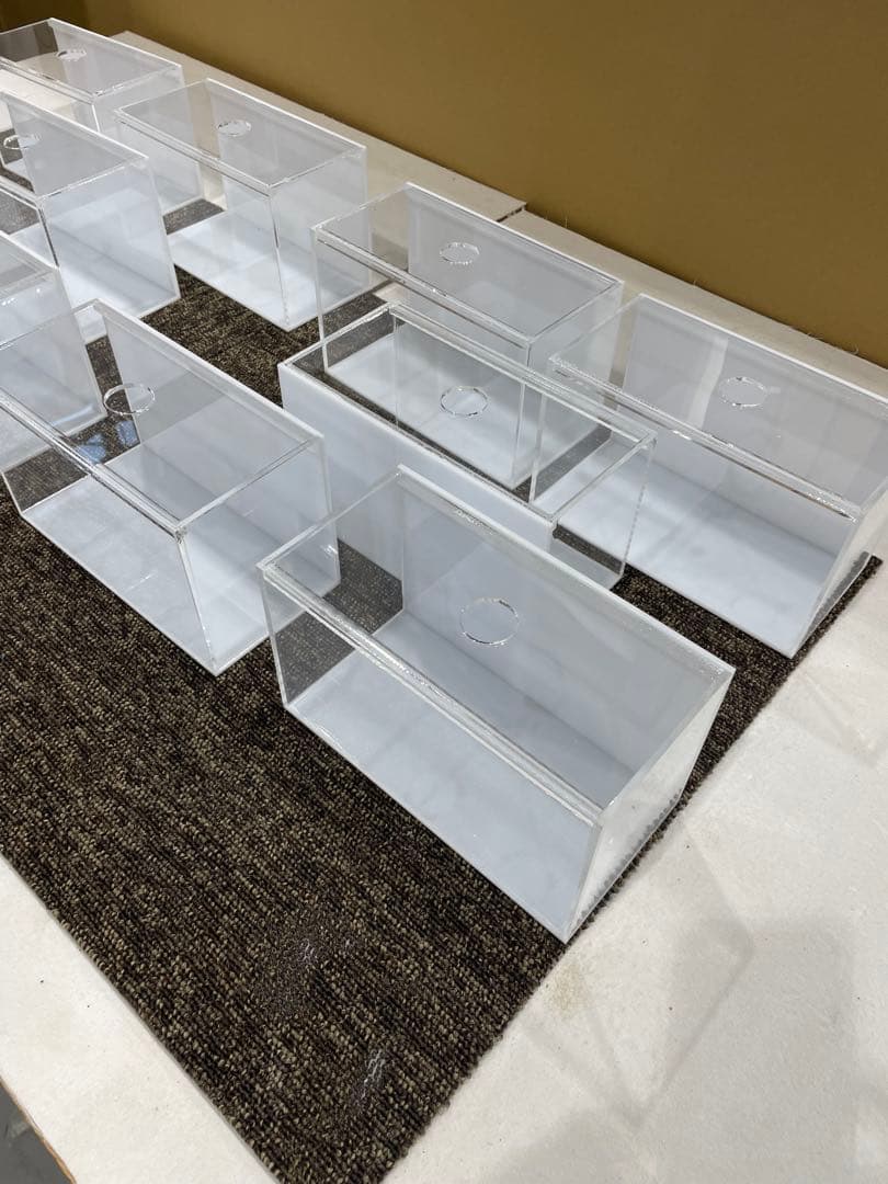 アクリル水槽、3mmベタ、メダカ専用。10台。送料込み。