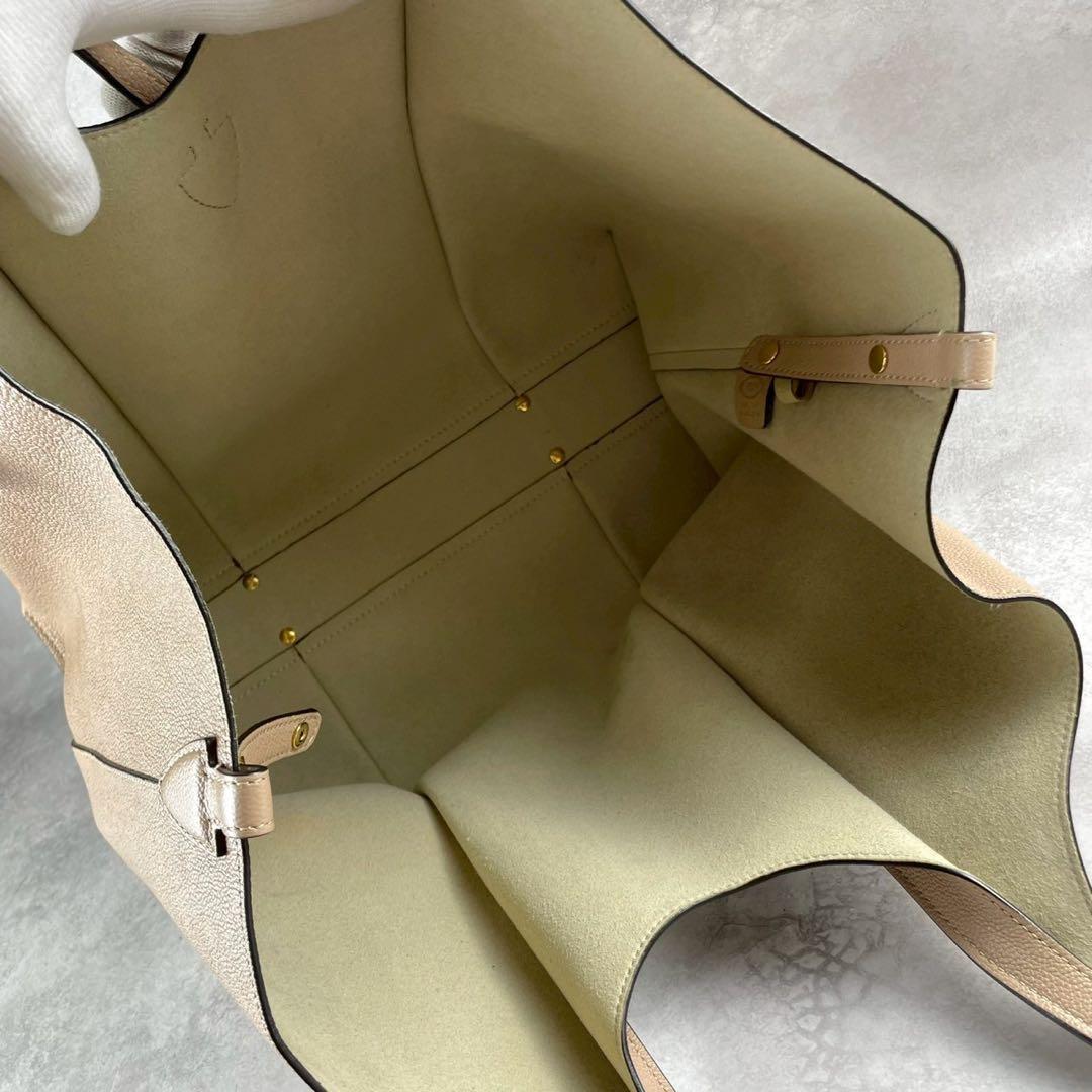 り*号様 【極美品】TODS タイムレス トートバッグ ベージュ ポーチ付き