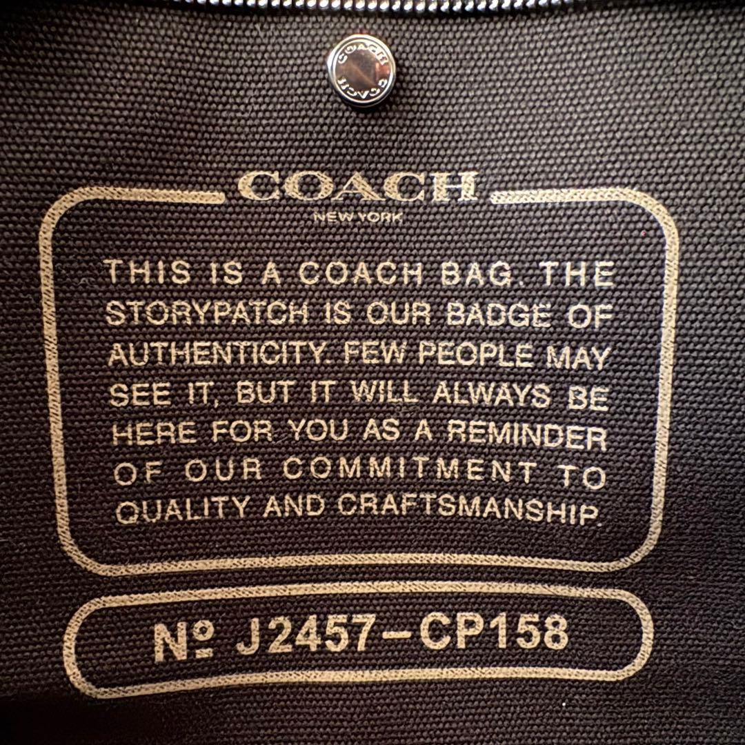 【極美品】COACH カーゴ トート ターンロック 2way ショルダーバッグ