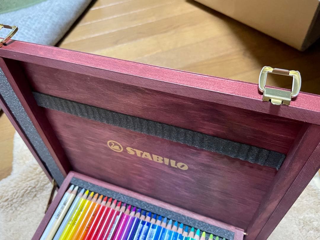 もち STABILO スタビロ 水彩色鉛筆 60色セット ウッドケース