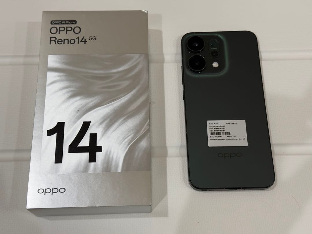 OPPO Reno14 5G ルミナスグリーン