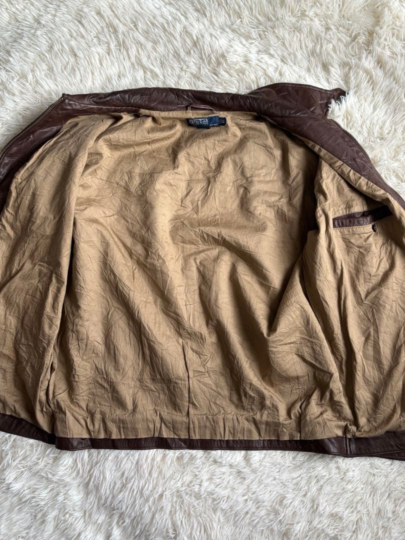 ラルフローレン　スイングトップ　レザージャケット　リアルレザー