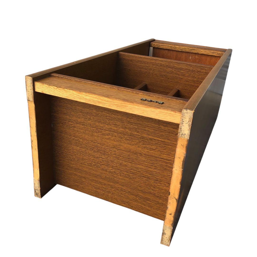 浜本工芸　楢（ナラ）無垢材　電話台　小物収納引き出し付き ハマモトコウゲイ