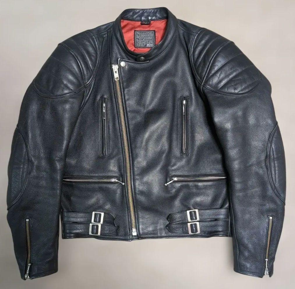 T*N様 KADOYA　本革ジャケット　ライダースジャケット ブラック LL