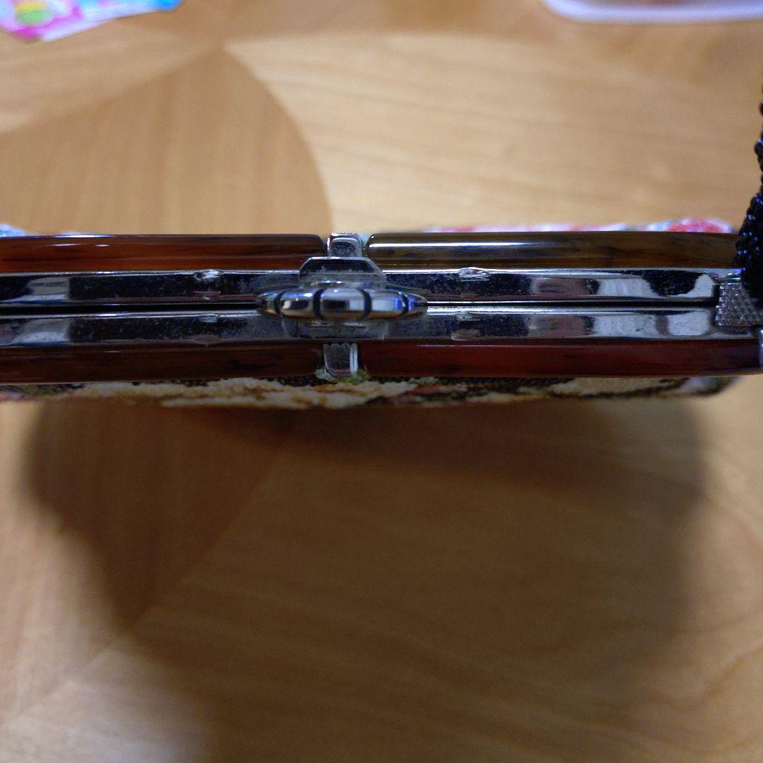 美品　ビーズバッグ　手刺繍 花　カラフル　鮮やか　和装