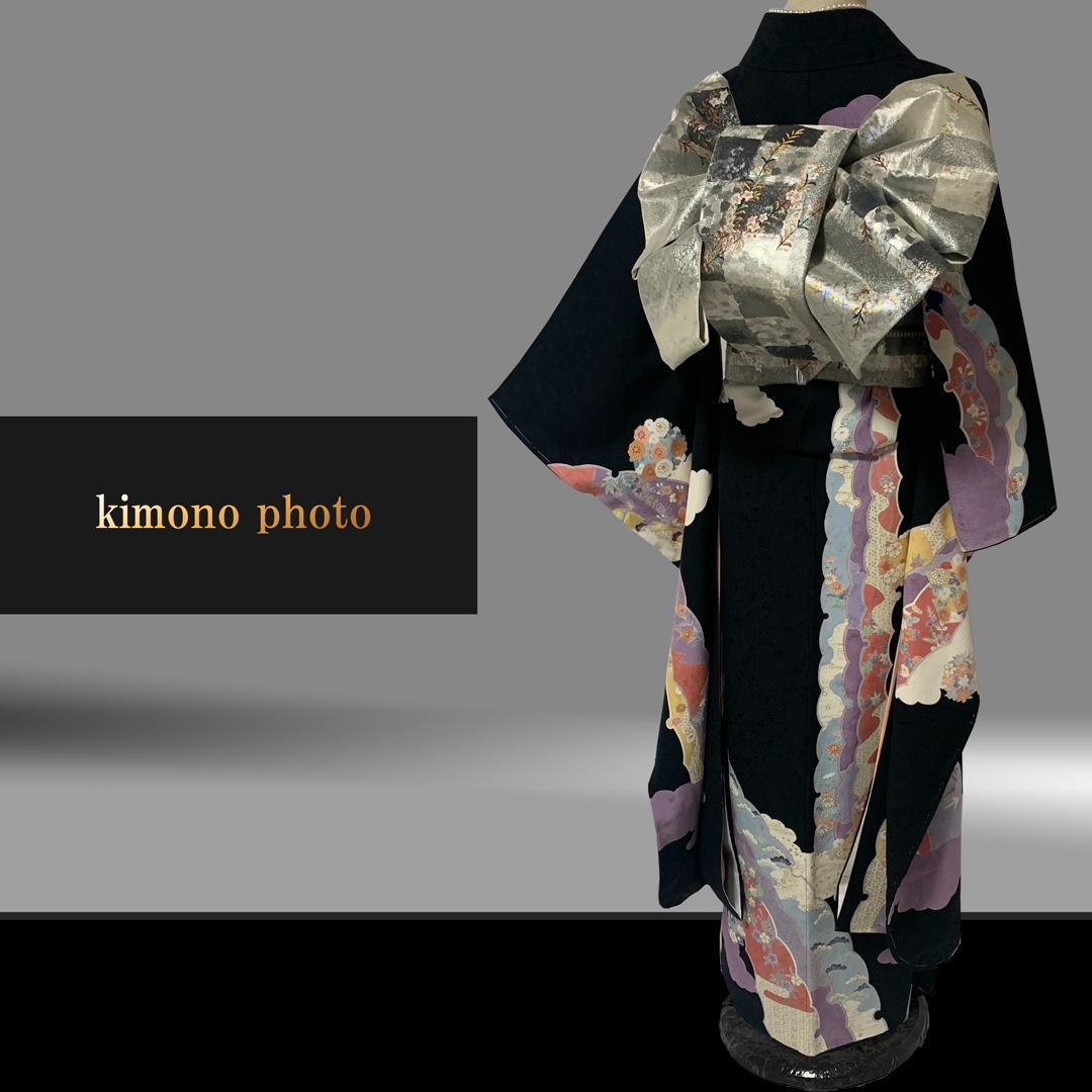 【新品、未使用】振袖7点フルセット【極上逸品】正絹【金彩手描き友禅】トールサイズ