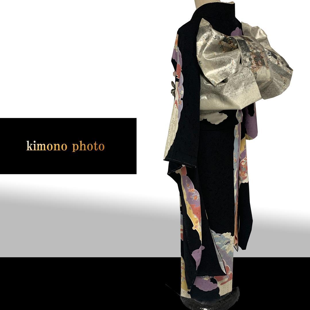 【新品、未使用】振袖7点フルセット【極上逸品】正絹【金彩手描き友禅】トールサイズ