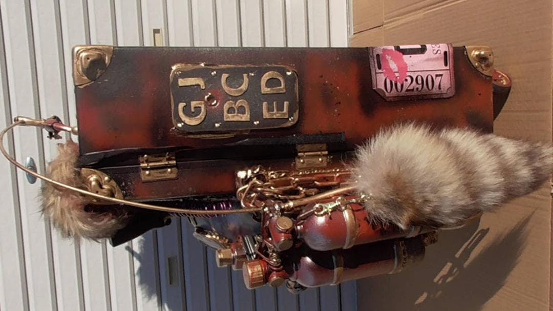 旅行鞄 個性的 ドール 収納 インダストリアル スチームパンク ブレーキレバー