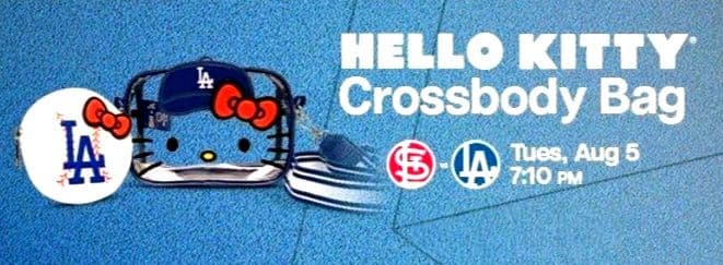 ドジャース × Hello Kitty クロスボディバッグ 8月5日 非売品