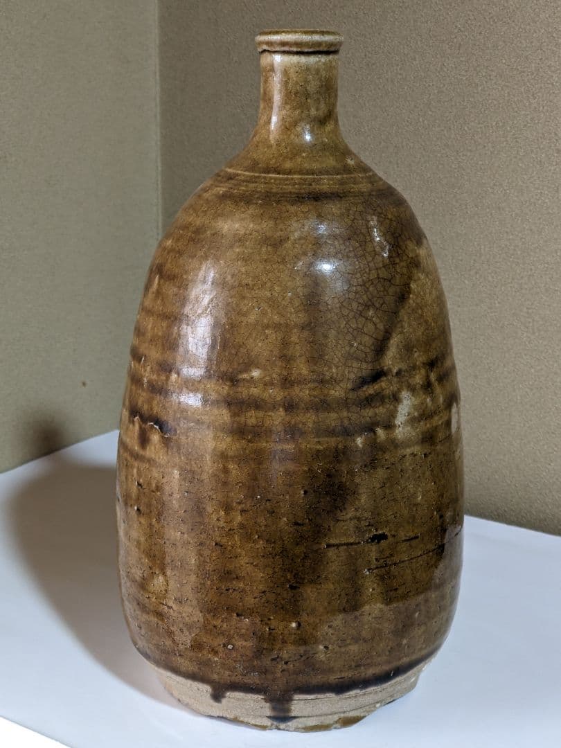 ♦古瀬戸 酒器 灰釉徳利 江戸時代初期〜桃山時代 一輪挿し 花器 骨董品
