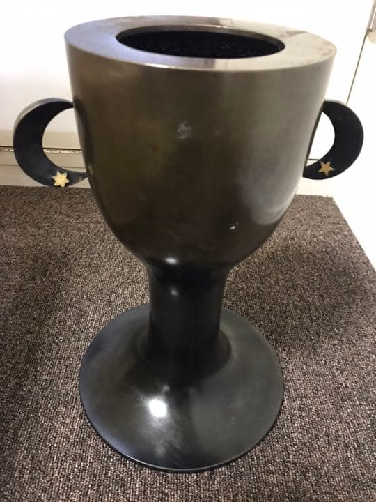 高級美術 菊紋 鋳銅製 花入 玄奥流 (高級木箱入)菊御紋