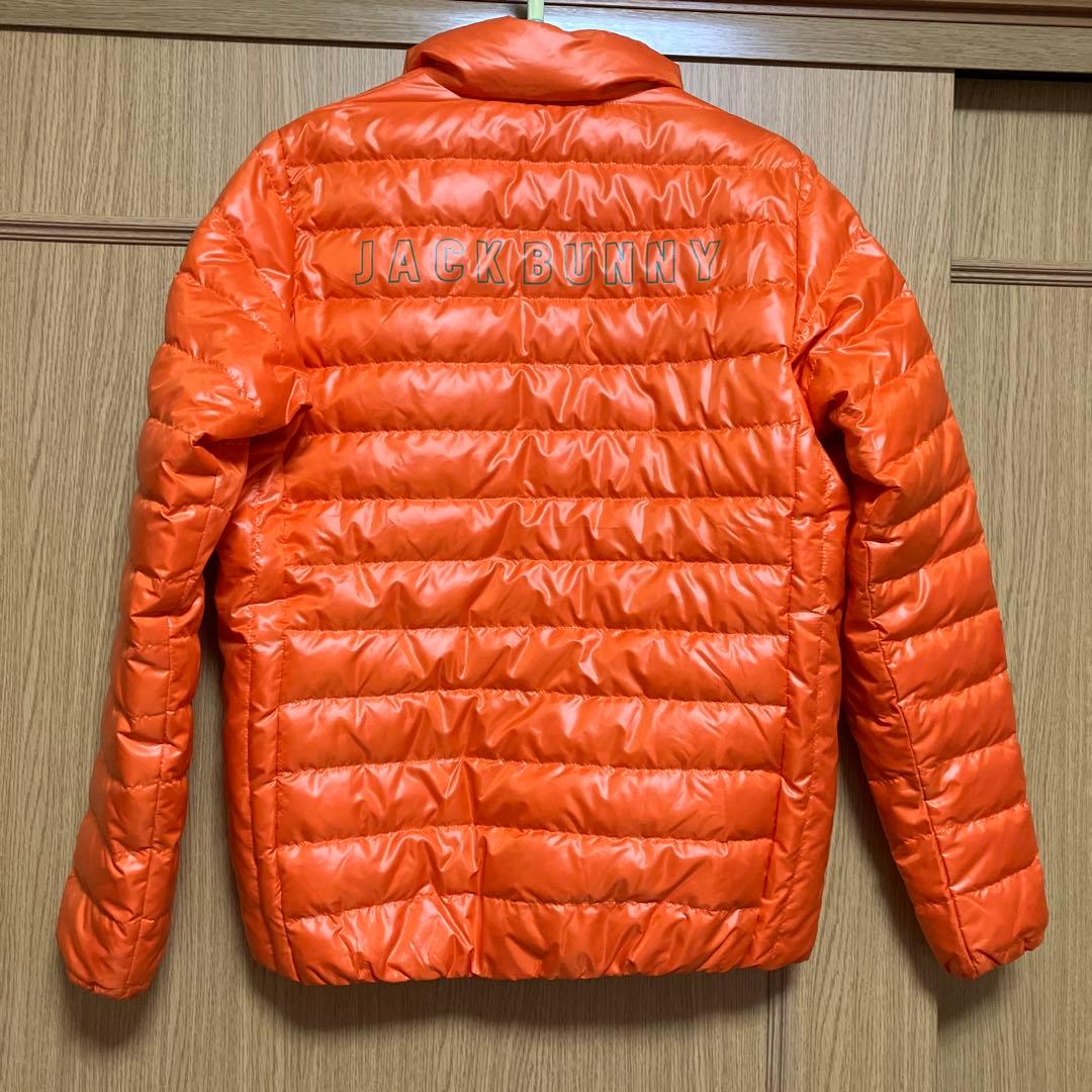 美品・ジャックバニーオレンジ ダウンジャケット フロントポケット付き