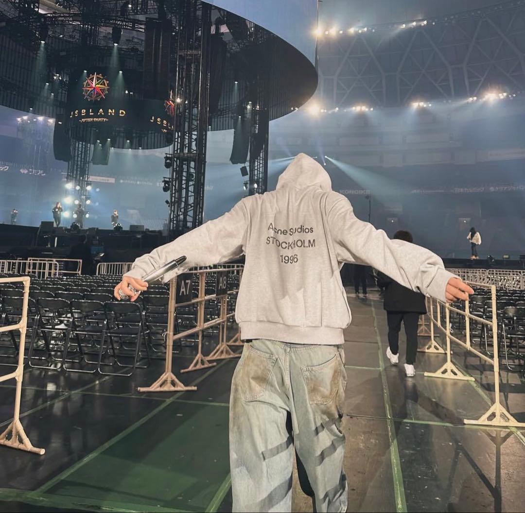 トップス ACNE STUDIOS LOGO HOODED SWEATER M