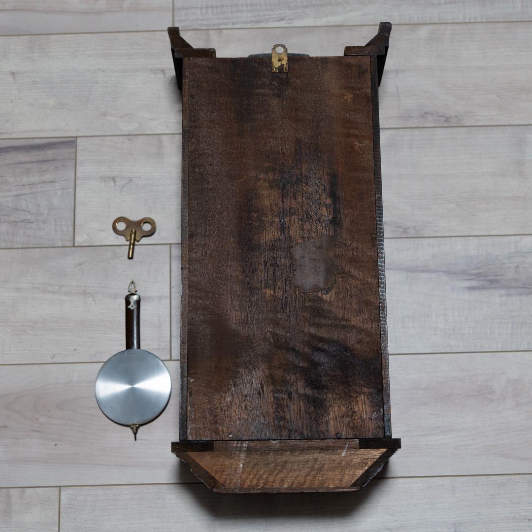 明治時計　振り子時計　昭和　レトロ　オーバーホール済　動作品