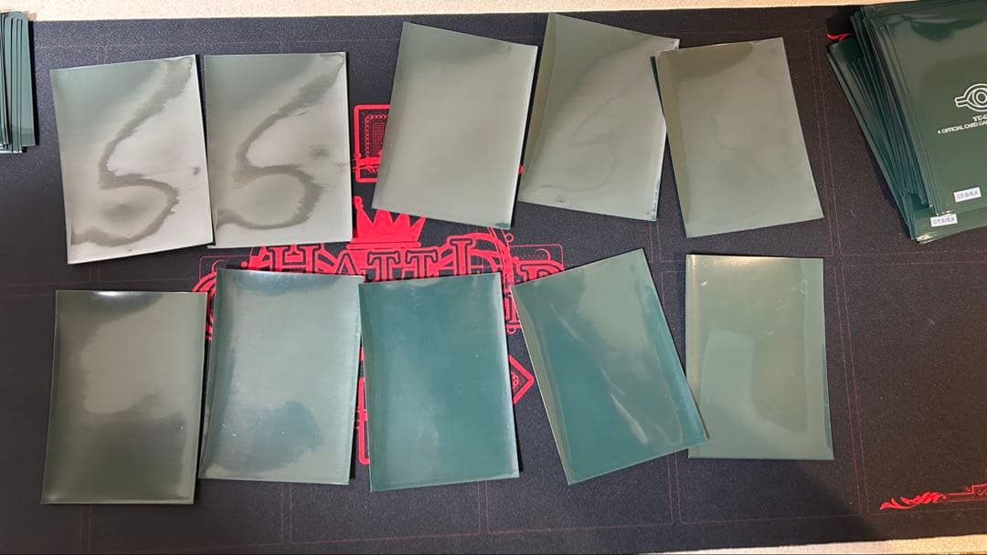 遊戯王　ウジャト眼　目玉　初期　スリーブ　緑　95枚