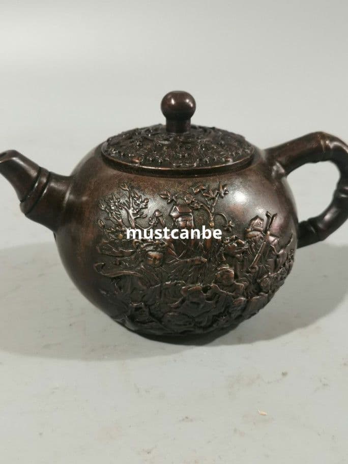 銅器 茶壺 八仙茶壺 酒壺 茶道具 装飾品 現代工芸品 置物