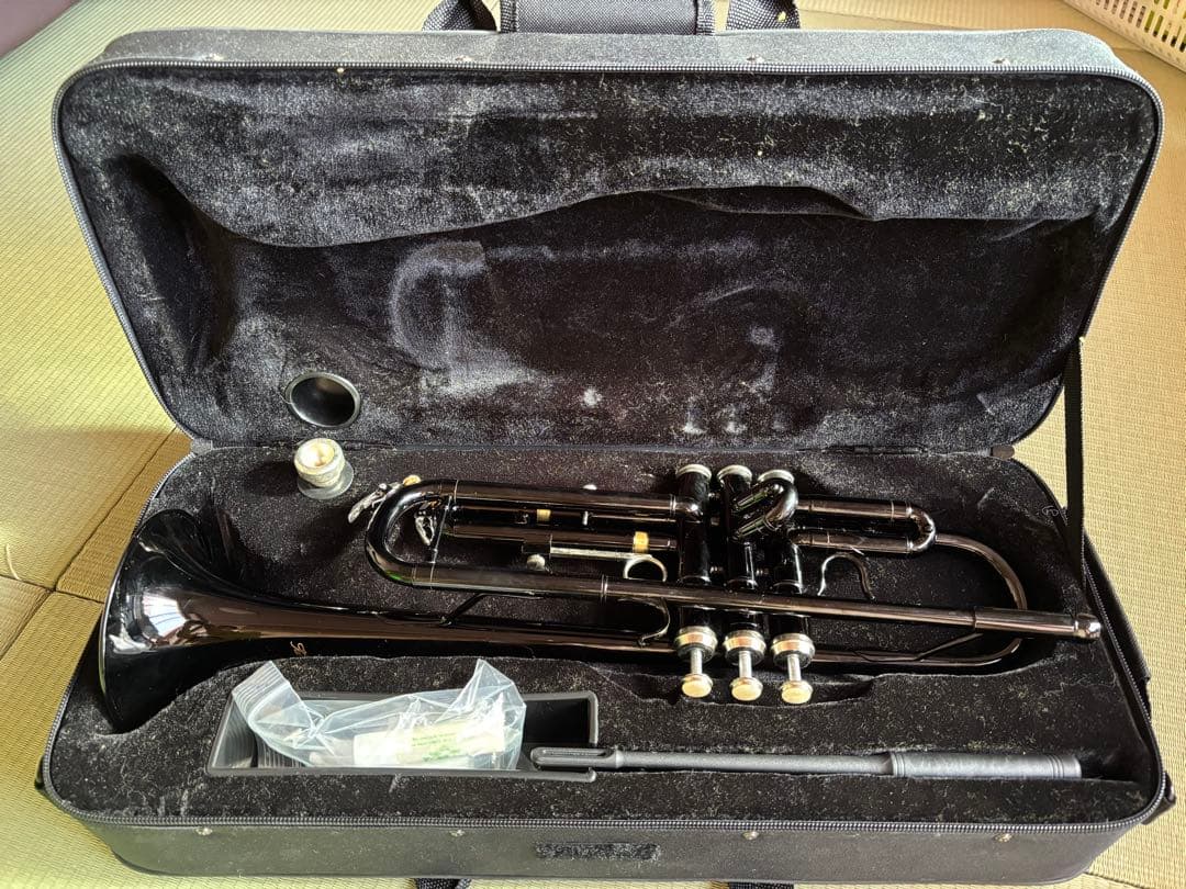 ブラックトランペット ケース付き