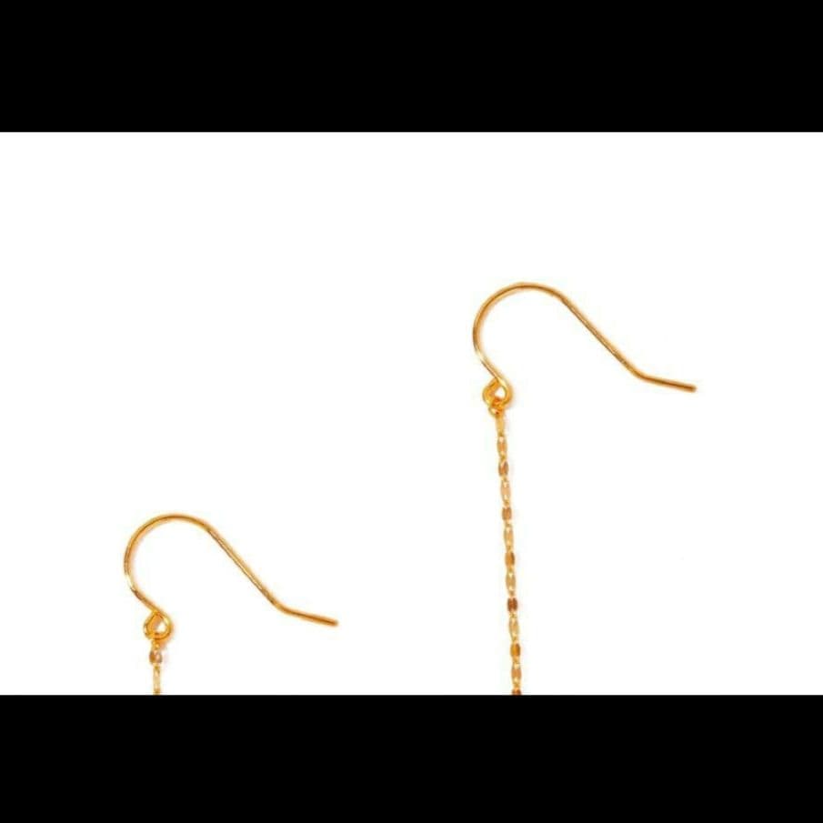 きんぐす　k18ピアス　キラキラペタルチェーン　チェーンピアス