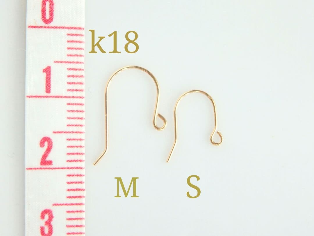 きんぐす　k18ピアス　キラキラペタルチェーン　チェーンピアス