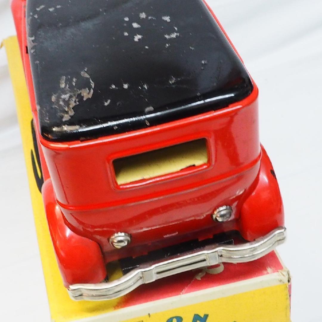 SSS【オールドタイマー セダン赤S-1209】ブリキtin toy car箱付