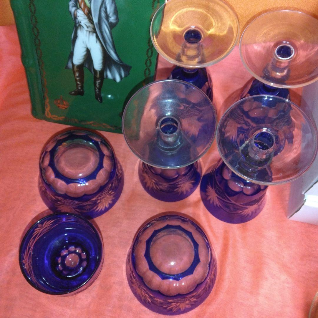 51年前のバルボア～金粉入～リキュール750ml～ナポレオン酒の空瓶～グラス7個