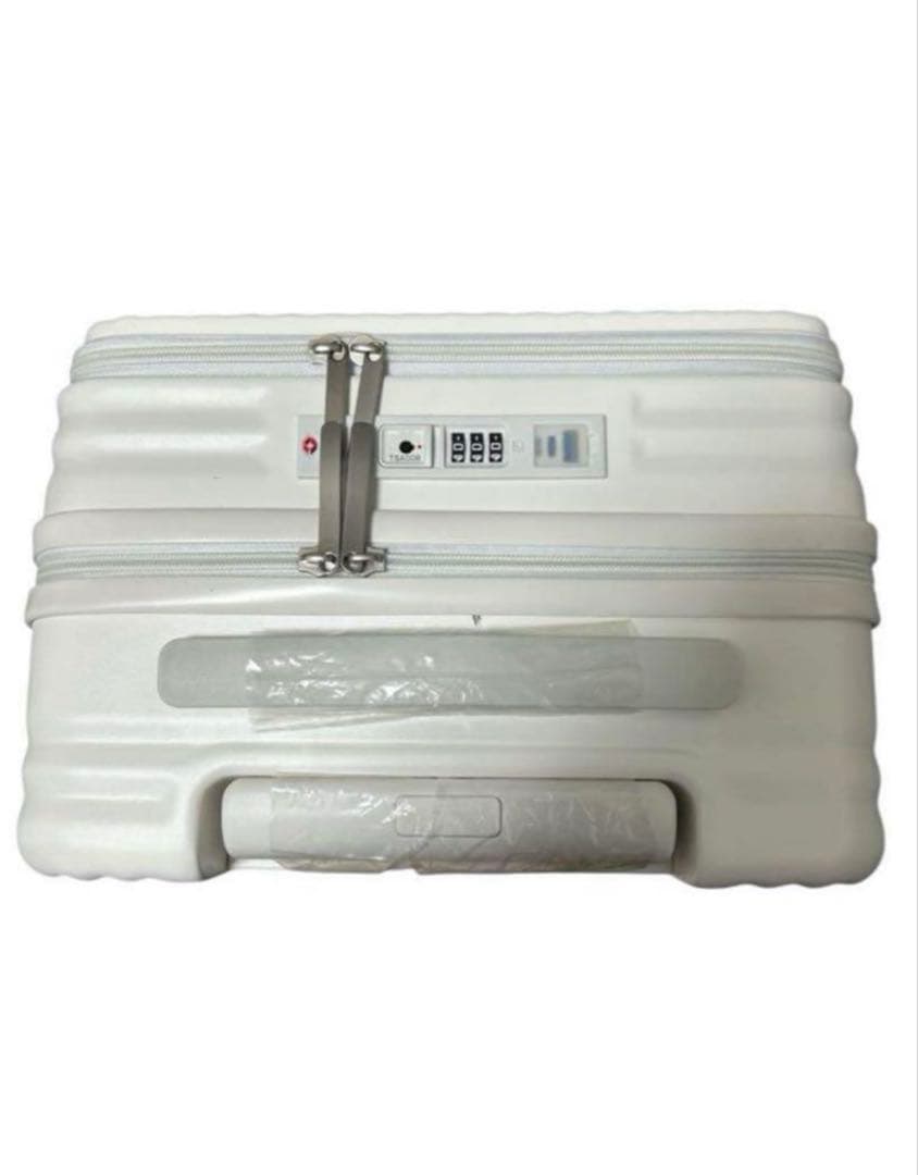 【Ashard】スーツケースフロントオープン ホワイト Lサイズ 約95L