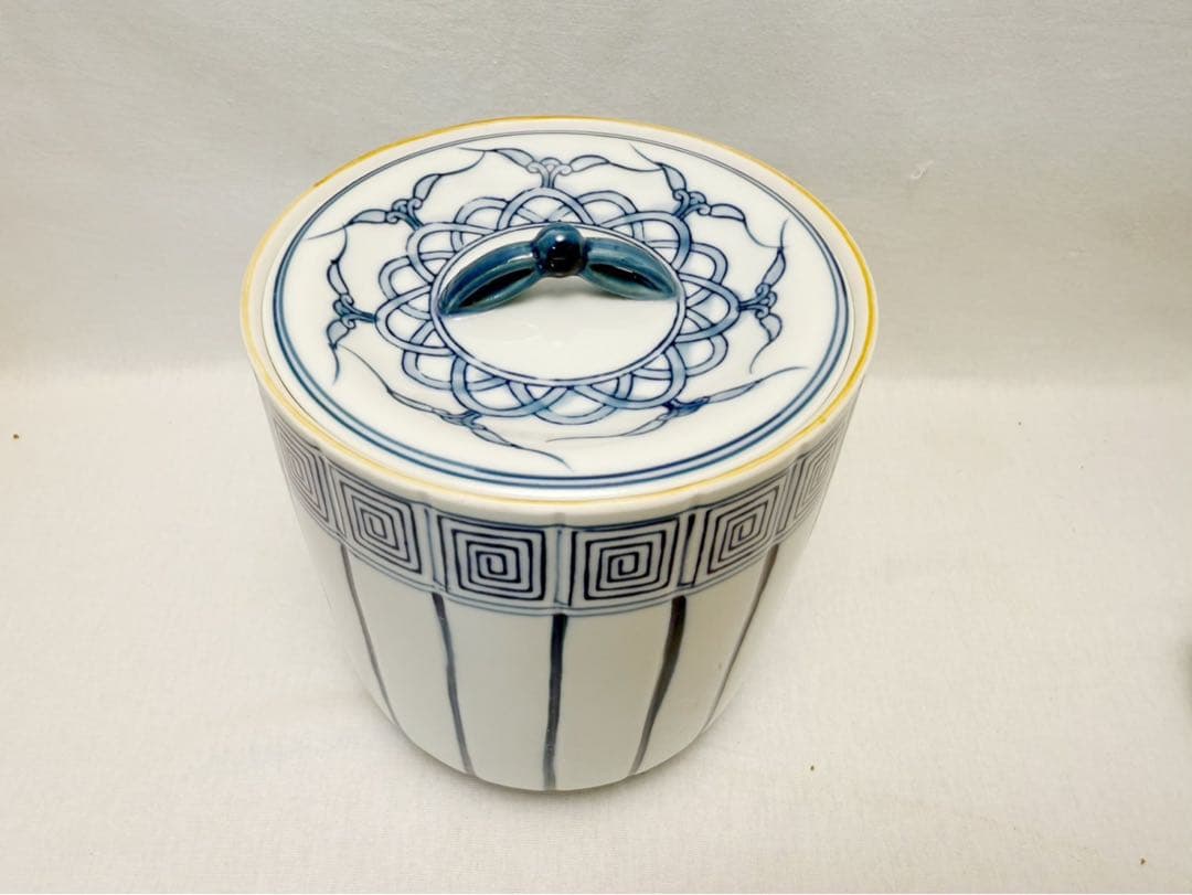 ほぼ未使用 茶道具 洞華苑 桶側 皆具 底印 杓立て 建水 蓋置 水指 共箱