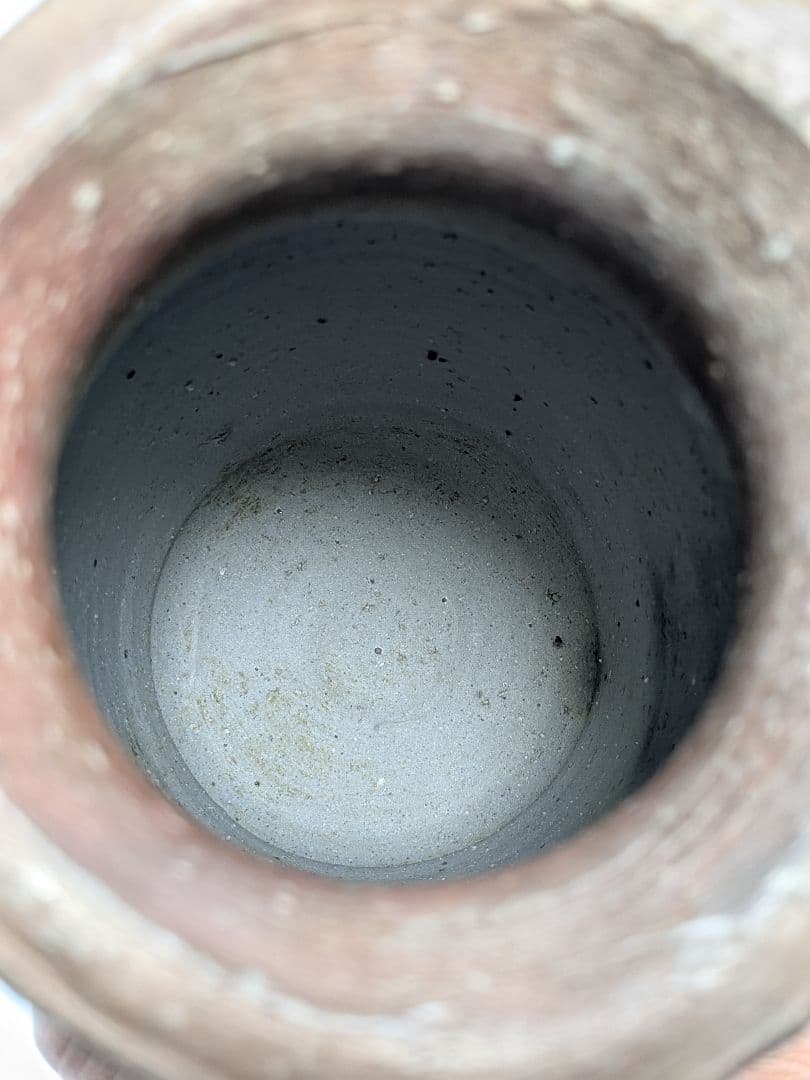 岡山県重要無形文化財 藤原建 備前焼 花入 合箱合布 花瓶 花器 フラワーベース